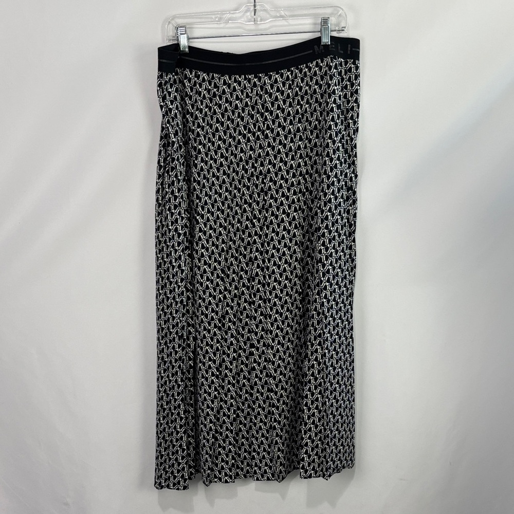 Meli Black White Print Skirt